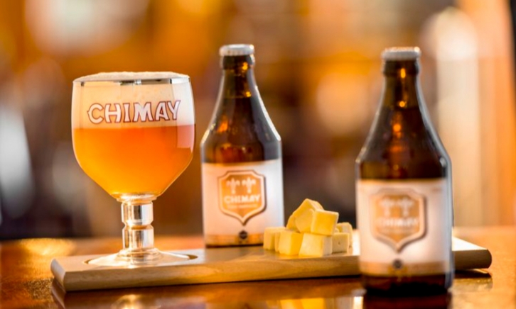Chimay Tripel flesjes met kaasplankje